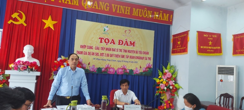 Tọa đàm, khớp cung cầu, tiếp nhận bác sỹ trẻ tham gia Dự án đợt 2 tại tỉnh Ninh Thuận